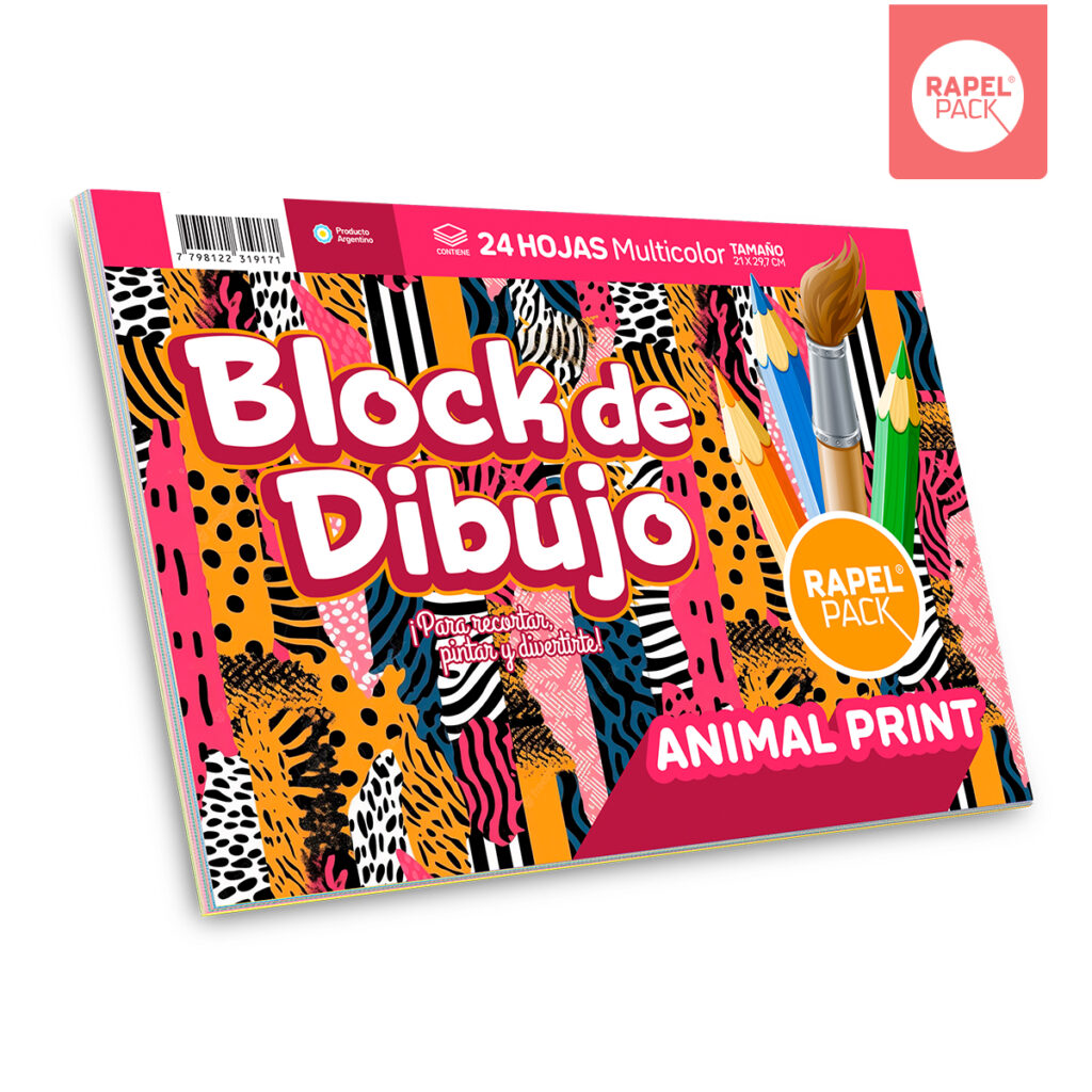 Block De Dibujo N 5 ANIMAL PRINT Industria Grafica Del Centro S A 